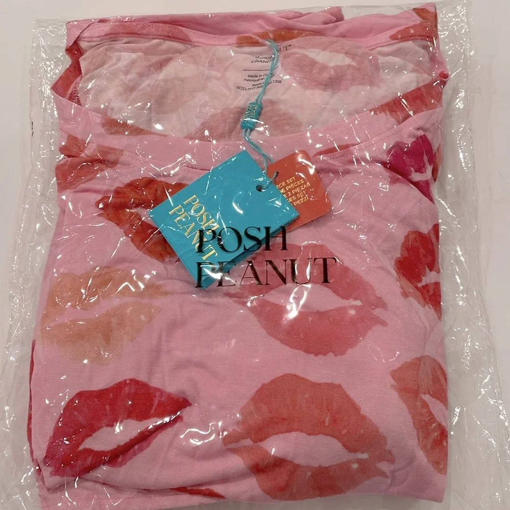 Posh peanut Isabela women’s short sleeve and shorts pajama set size Large NWT - Picture 2 of 4